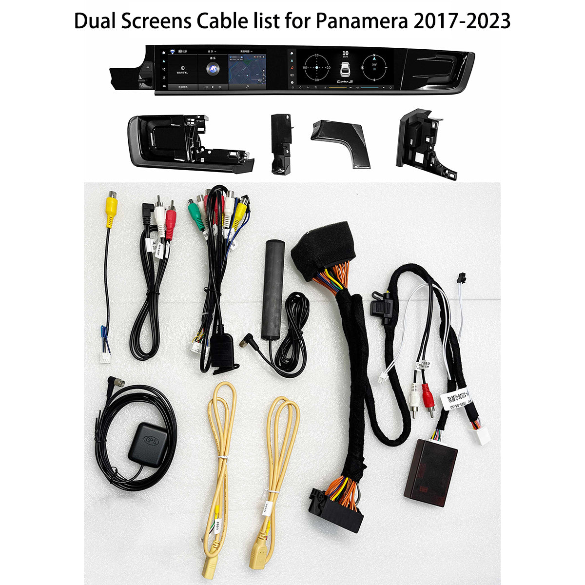 Dual Screen Android Head Unit with CarPlay for Porsche Panamera 2017-2023 LHD | 12.3" 2K Display Android 13 6+128G