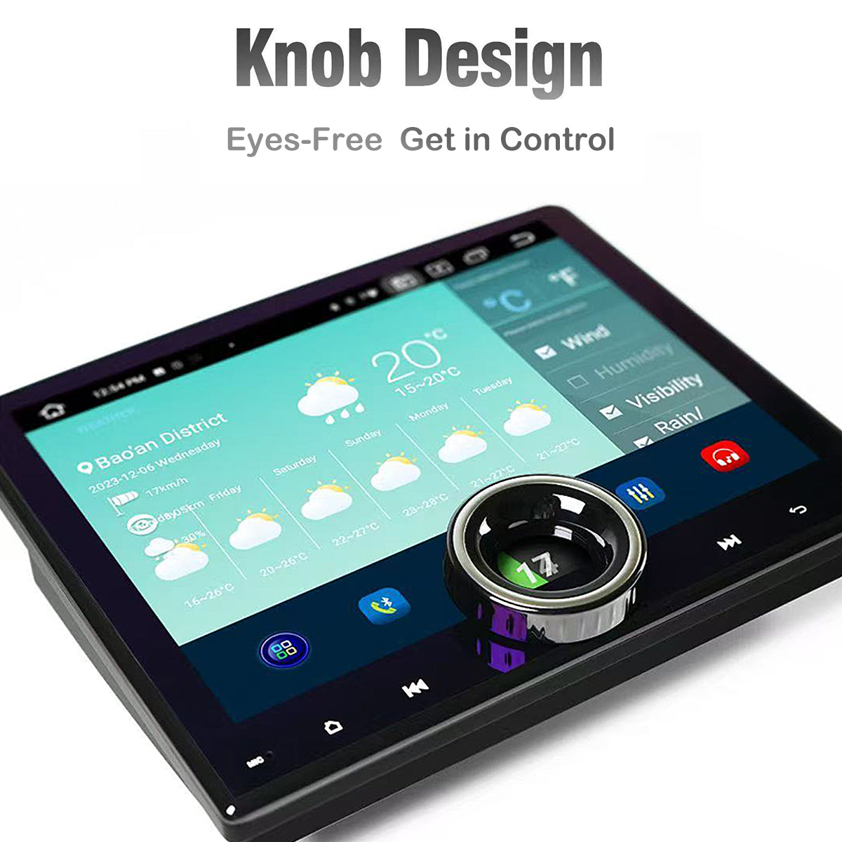 9.7" Android 13 Dual Button Car Stereo - Wireless CarPlay & Android Auto Touch Screen with Bluetooth