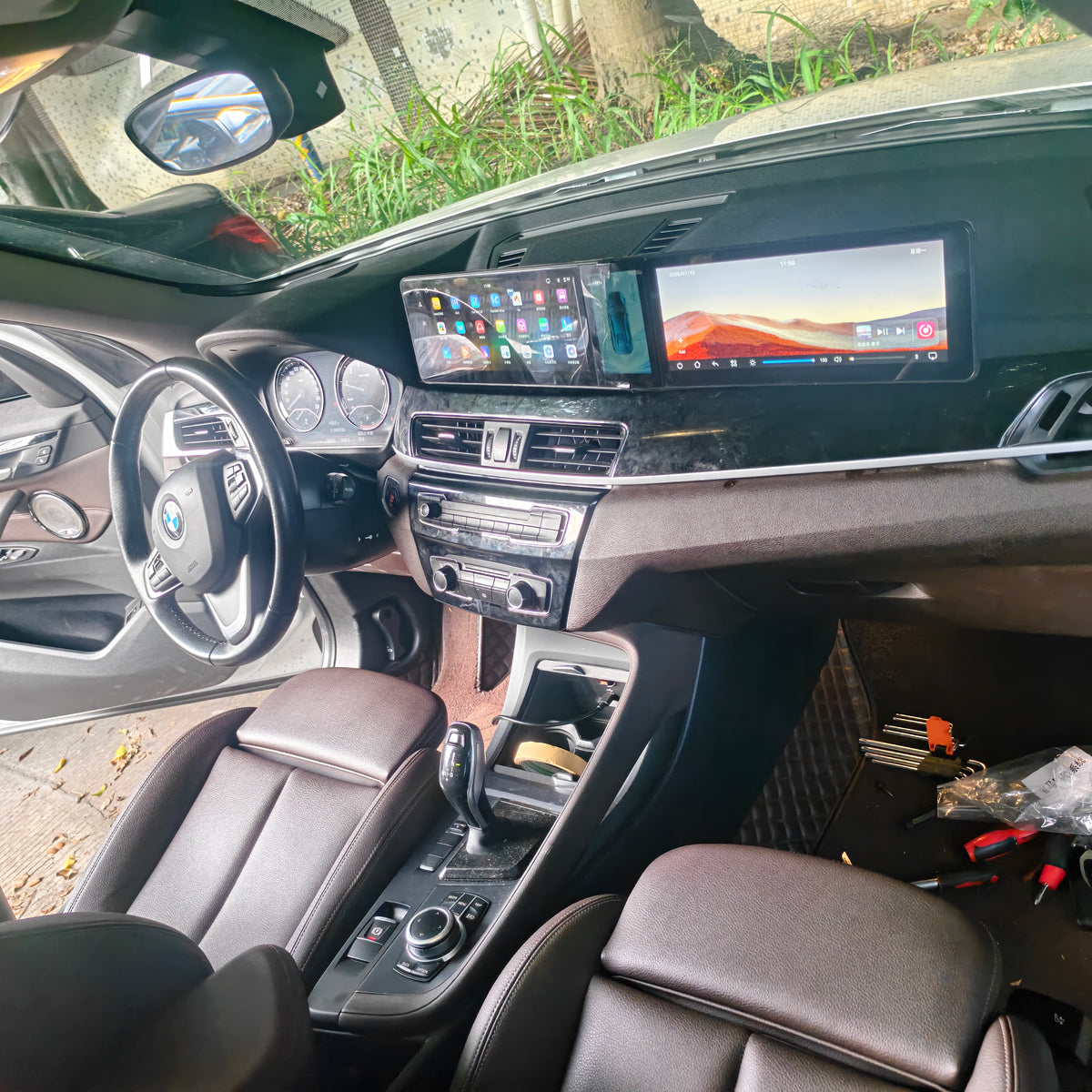 12.3-inch Triple-Screen Android Car DVD Player and Multimedia Radio for BMW X1 F48/F49 EVO 2021