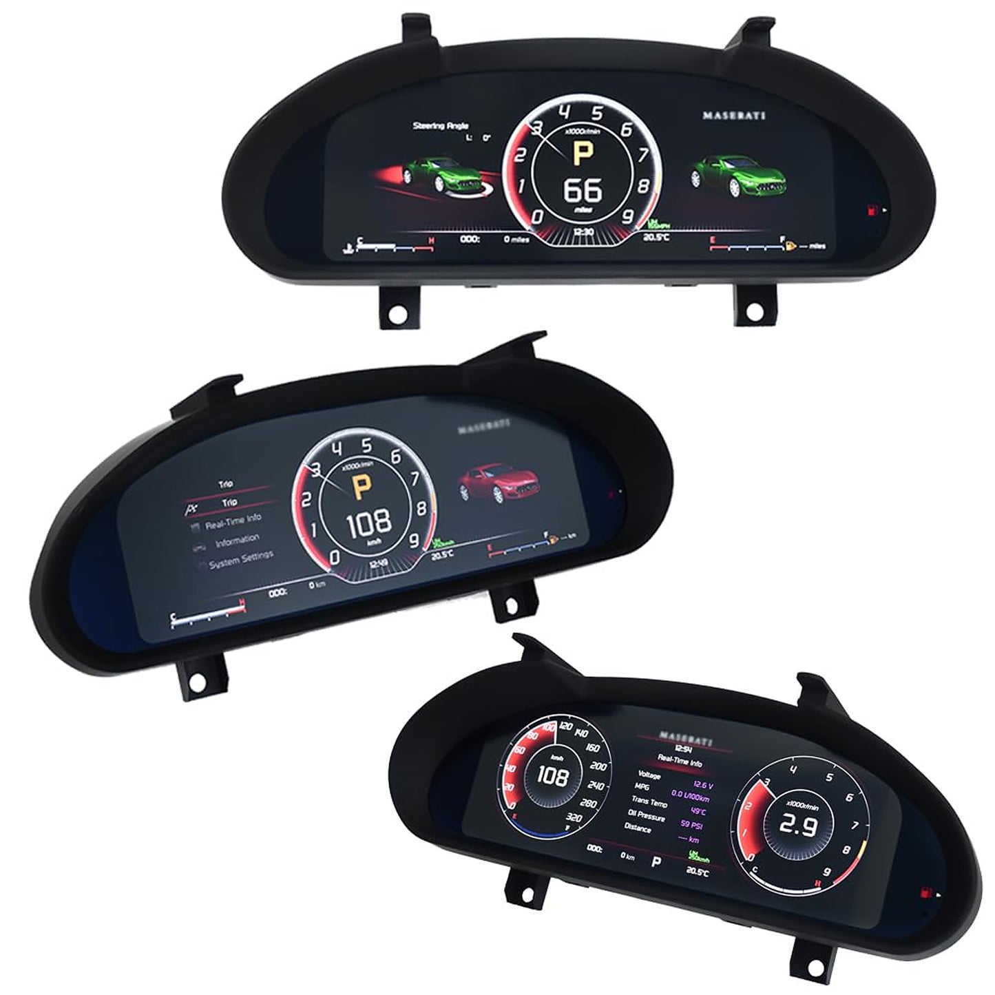 12.3" Digital Instrument Clusterfor Maserati GT/GC GranTurismo 2007-2017 Speedometer