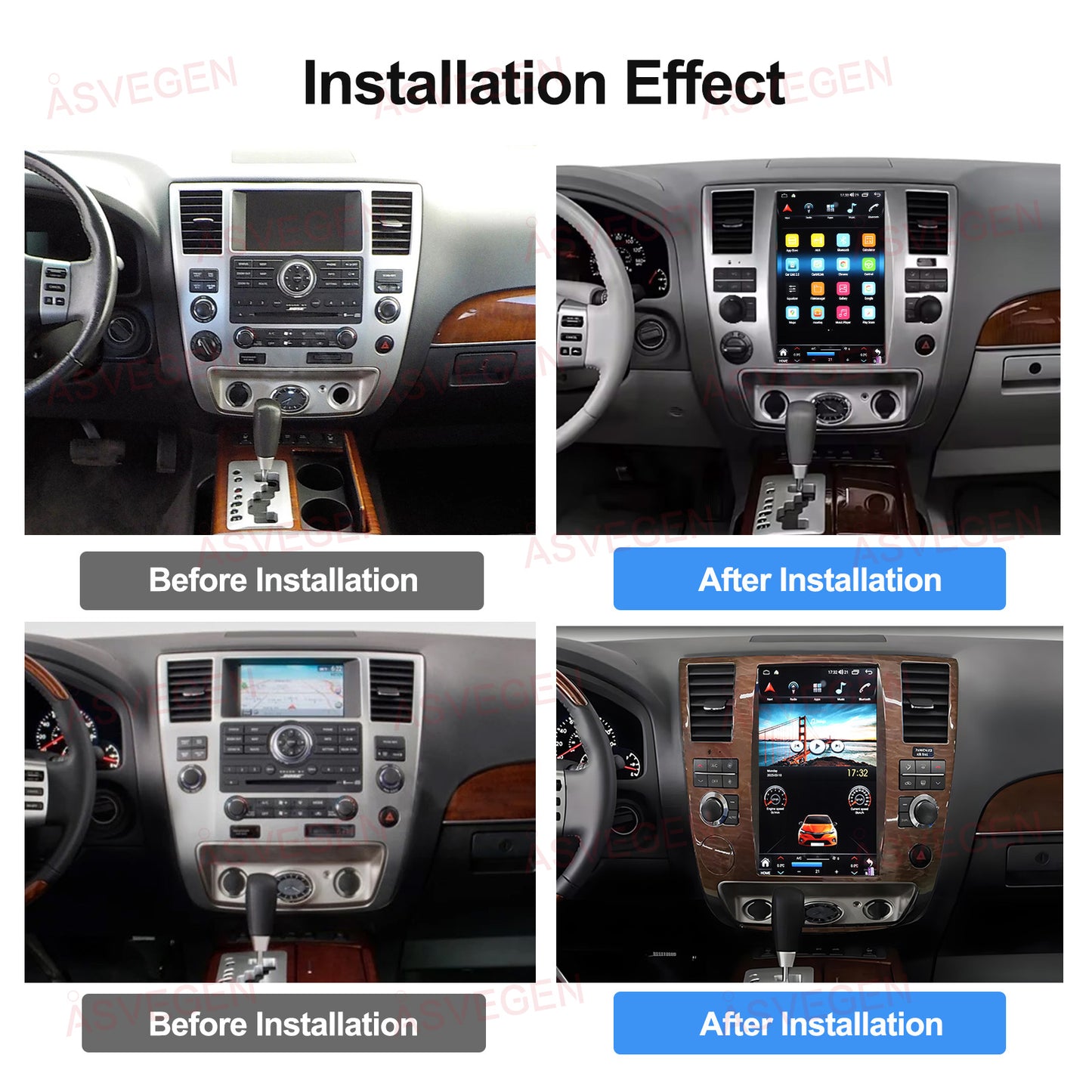 12.1" Android 13 CarPlay Touch Screen Stereo for Infiniti QX56 2008-2012 | Tesla Style Screen