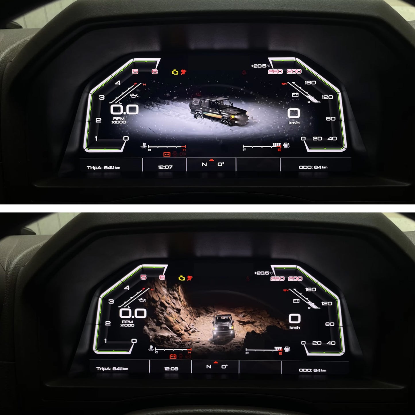 Full Digital Dashboard for Toyota Land Cruiser LC71 LC76 LC78 LC79 | 12.3" LCD Instrument Cluster with Tire Pressure & Terrain Modes