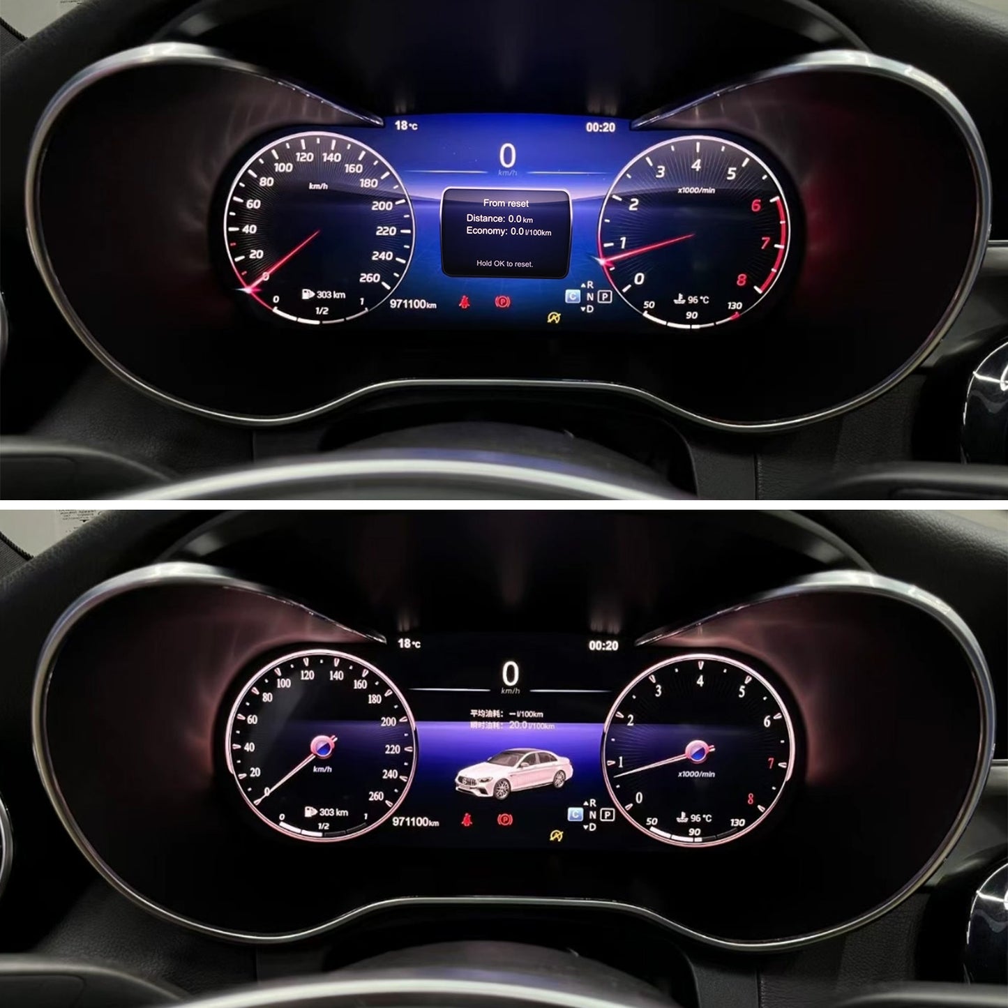 Digital Dashboard Speedometer for 2016-2018 Mercedes-Benz GLC (C300/C260/C200/C180) - Plug & Play Instrument Cluster Upgrade