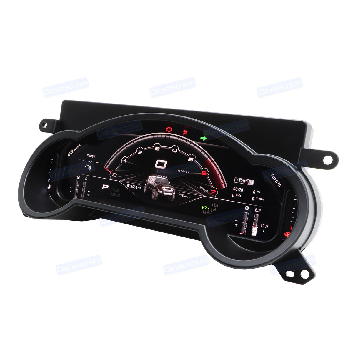 New Cleverscreen LCD Touch Car Dashboard Digital Cluster Panel Screen with 1080P HD Built-in GPS for Toyota FJ 2008-2022