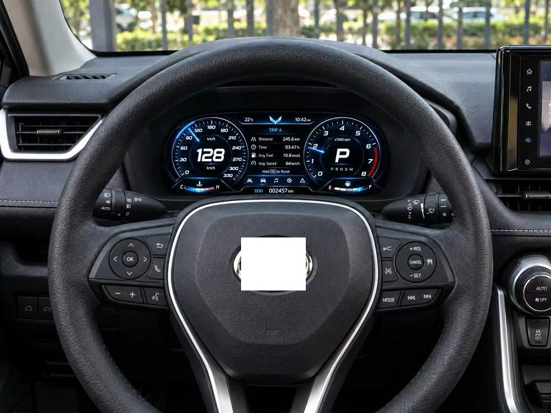 New 12.3 Inch Car Digital Dashboard Smart Display Speedometer for Toyota Rav4 2019-2021 LCD Instrument Panel