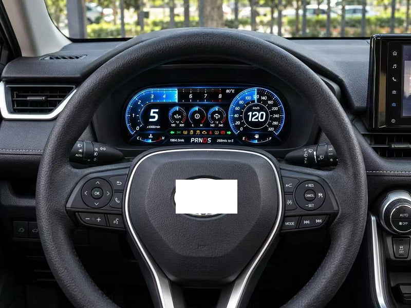 New 12.3 Inch Car Digital Dashboard Smart Display Speedometer for Toyota Rav4 2019-2021 LCD Instrument Panel