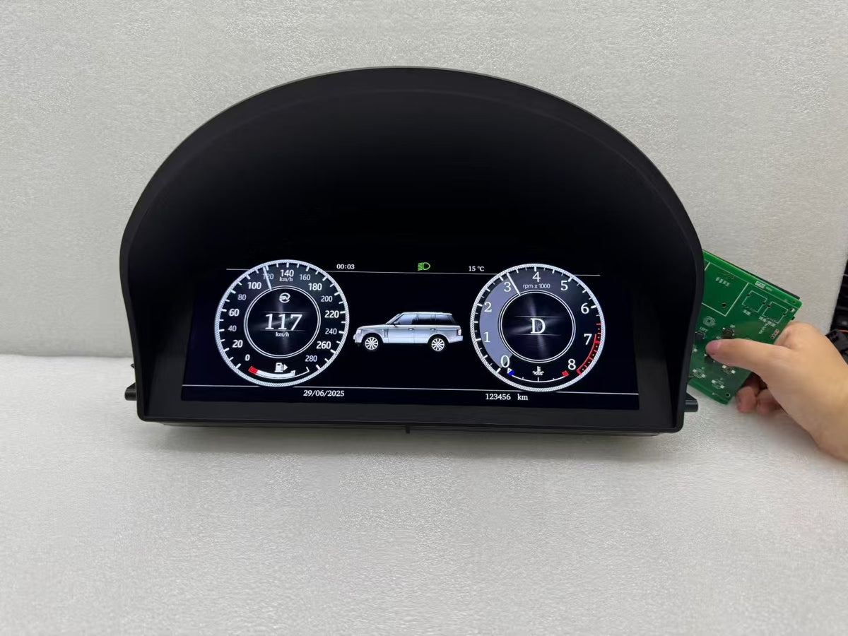 12.3'' Digital LCD Instrument Dash Screen Cluster for Range Rover V8 2002-2012 LCD Dashboard Instrument Display