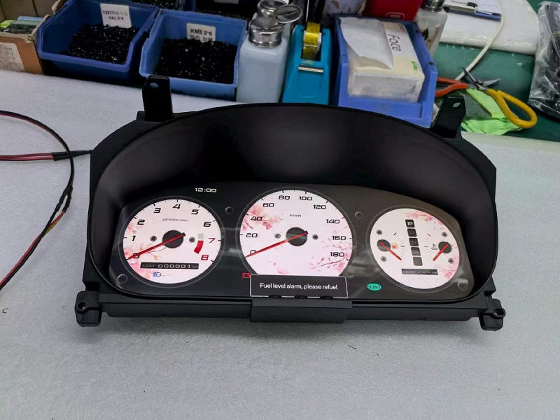 12.3 Inch IPS Digital Cluster for Honda Civic EK 1996-2000 CRV 1997-2001 Linux System Plug & Play Dashboard Speedometer