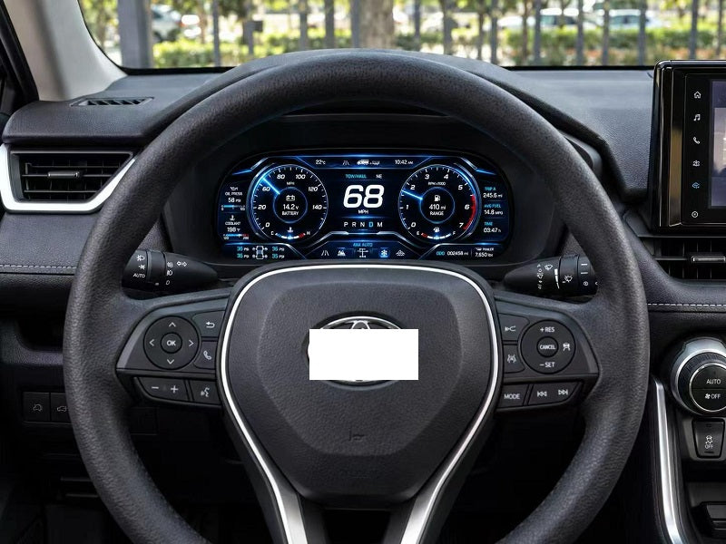 New 12.3 Inch Car Digital Dashboard Smart Display Speedometer for Toyota Rav4 2019-2021 LCD Instrument Panel