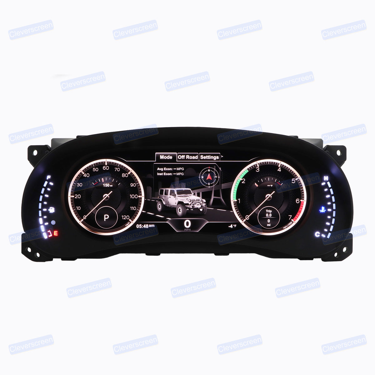 12.3'' Digital LCD Instrument Dash Screen Cluster for Jeep Wrangler JK 2010-2017 LCD Dashboard Instrument Display