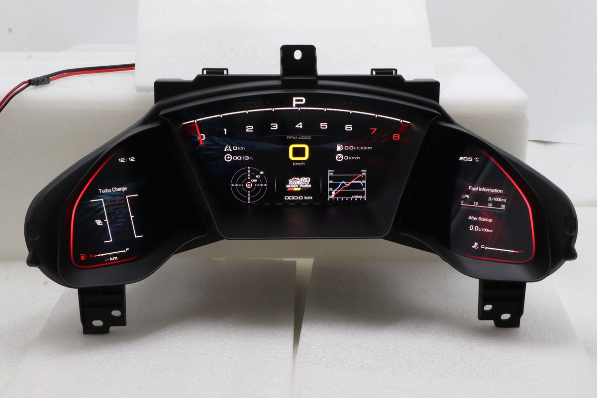 12.3 Inch IPS Digital Cluster for Honda Civic 10th Generation Linux System Plug & Play Dashboard Speedometer