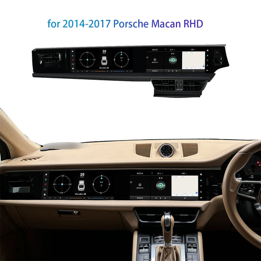 12.3" Dual Screen Car DVD Player for 2014-2017 Porsche Macan RHD