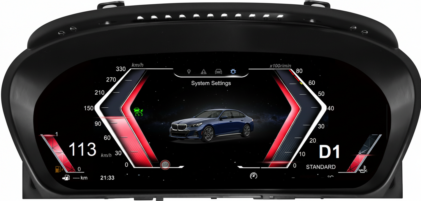 12.3" Digital Dashboard for BMW 5/6 Series E60-E64 2003-2010 CCC/CIC System Upgrade