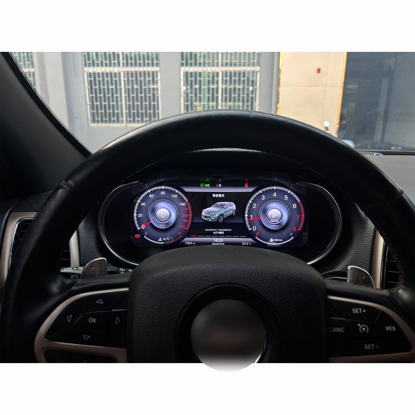 12.3" Digital LCD Car Dashboard Instrument Cluster  for Jeep 2014-2018 Grand Cherokee