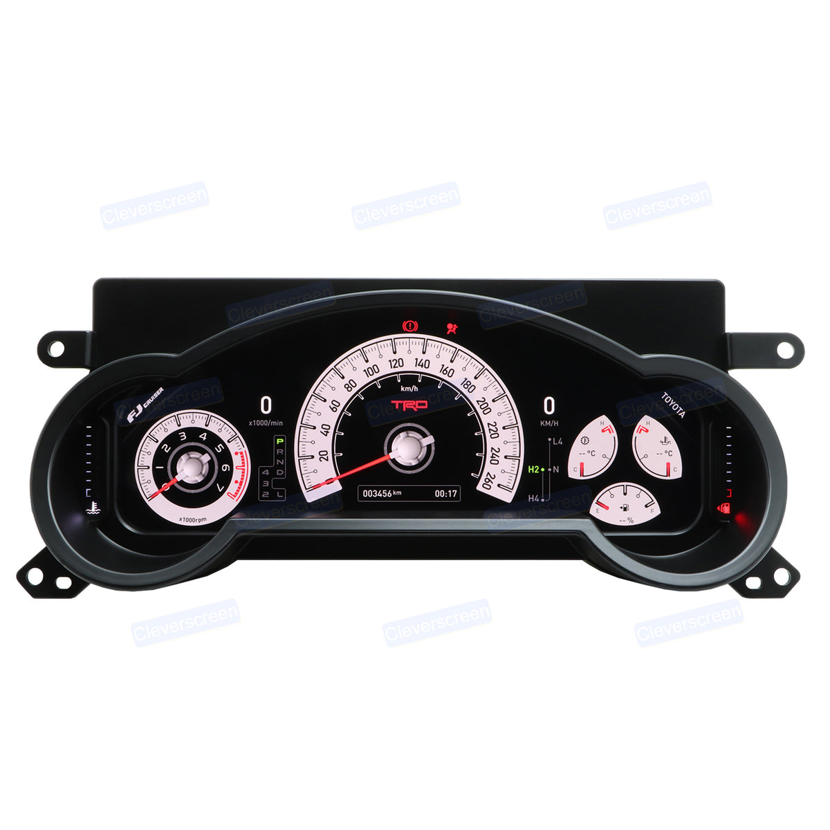 New Cleverscreen LCD Touch Car Dashboard Digital Cluster Panel Screen with 1080P HD Built-in GPS for Toyota FJ 2008-2022