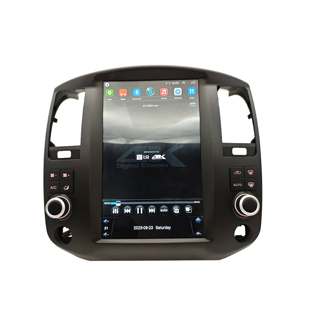 12.8 Inch Tesla Style Touch Screen Car Stereo for 2008-2012 Nissan Pathfinder Navara - BT Car Radio with AC Control