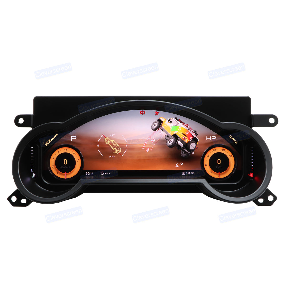 New Cleverscreen LCD Touch Car Dashboard Digital Cluster Panel Screen with 1080P HD Built-in GPS for Toyota FJ 2008-2022
