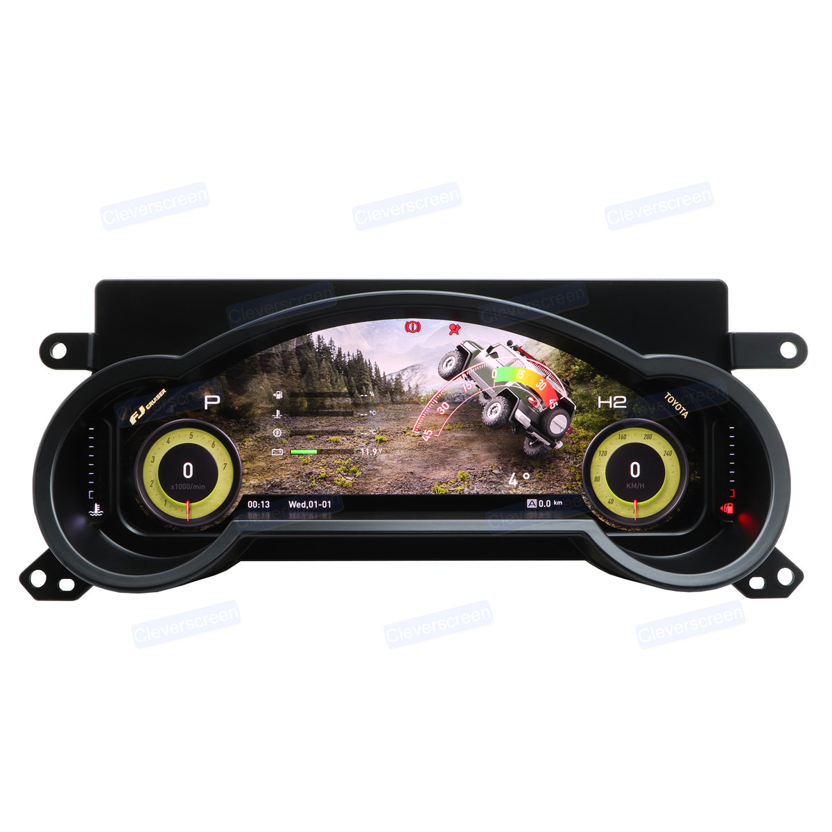 New Cleverscreen LCD Touch Car Dashboard Digital Cluster Panel Screen with 1080P HD Built-in GPS for Toyota FJ 2008-2022