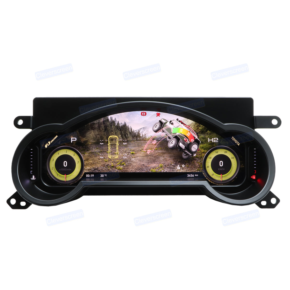 New Cleverscreen LCD Touch Car Dashboard Digital Cluster Panel Screen with 1080P HD Built-in GPS for Toyota FJ 2008-2022