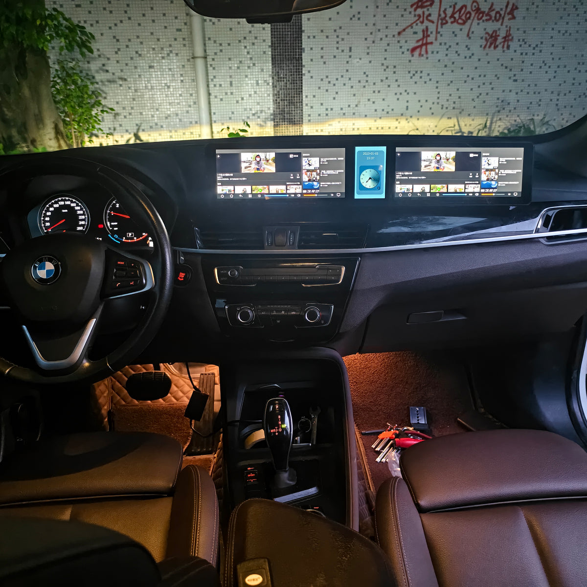 12.3-inch Triple-Screen Android Car DVD Player and Multimedia Radio for BMW X1 F48/F49 EVO 2021