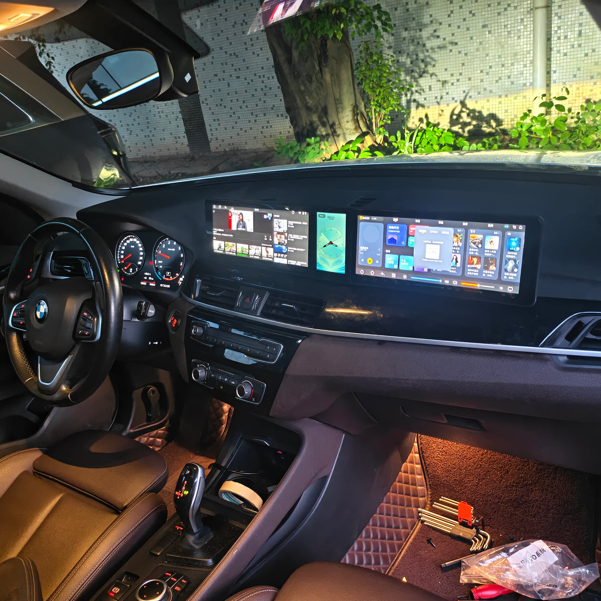12.3-inch Triple-Screen Android Car DVD Player and Multimedia Radio for BMW X1 F48/F49 EVO 2021