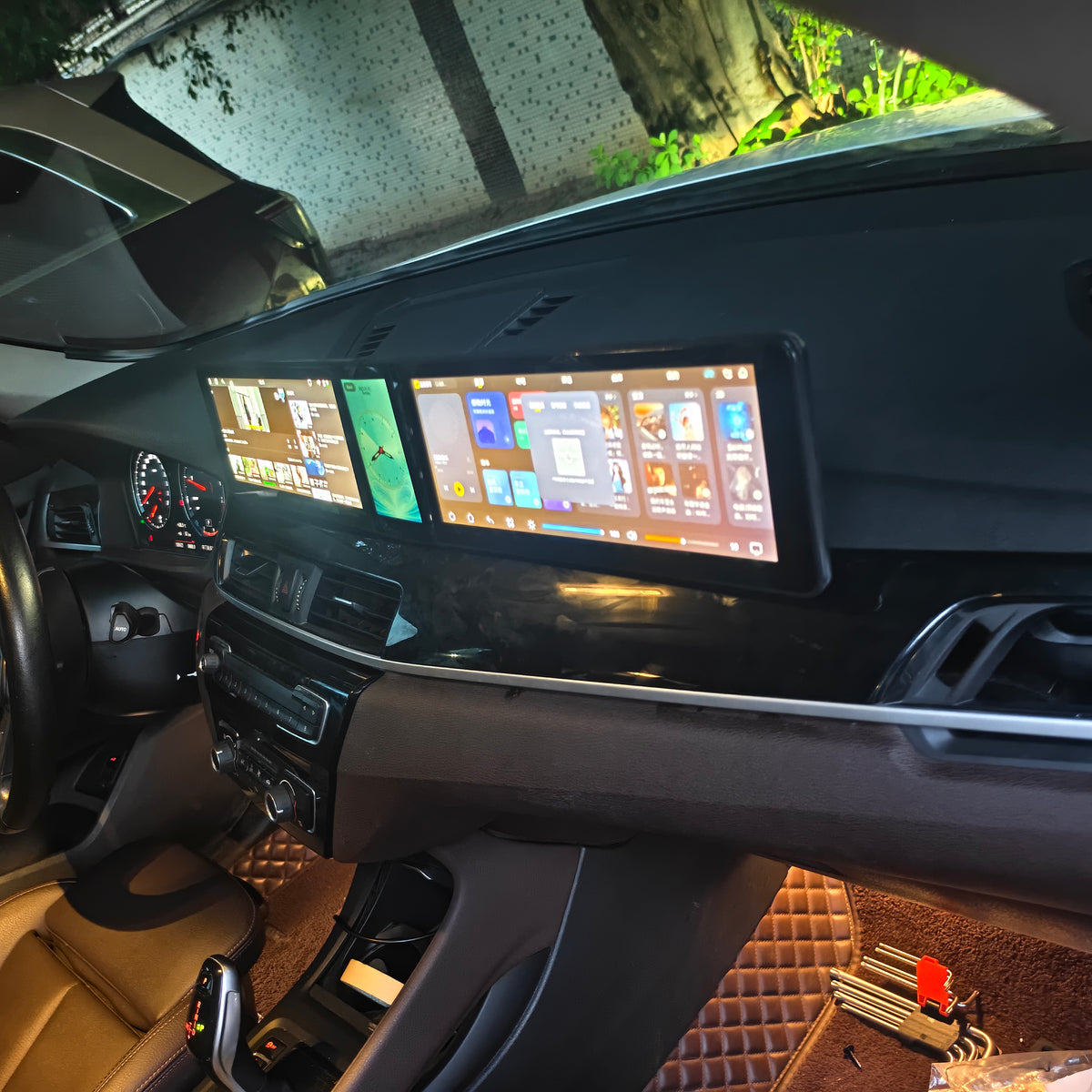 12.3-inch Triple-Screen Android Car DVD Player and Multimedia Radio for BMW X1 F48/F49 EVO 2021