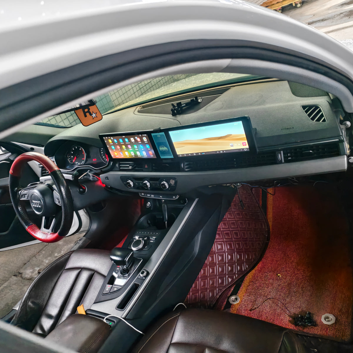 10.25inch Triple Screen Android Car DVD Player Multimedia Radio for Audi A4L 2017–2019