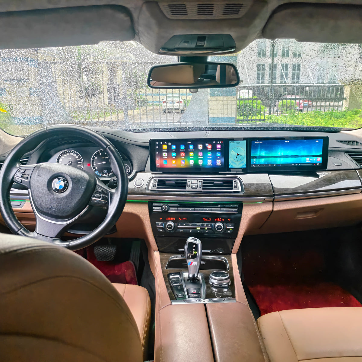 12.3-inch Triple-Screen Android Car DVD Player & Multimedia Radio for BMW 7 Series F01,F02,2008-2015