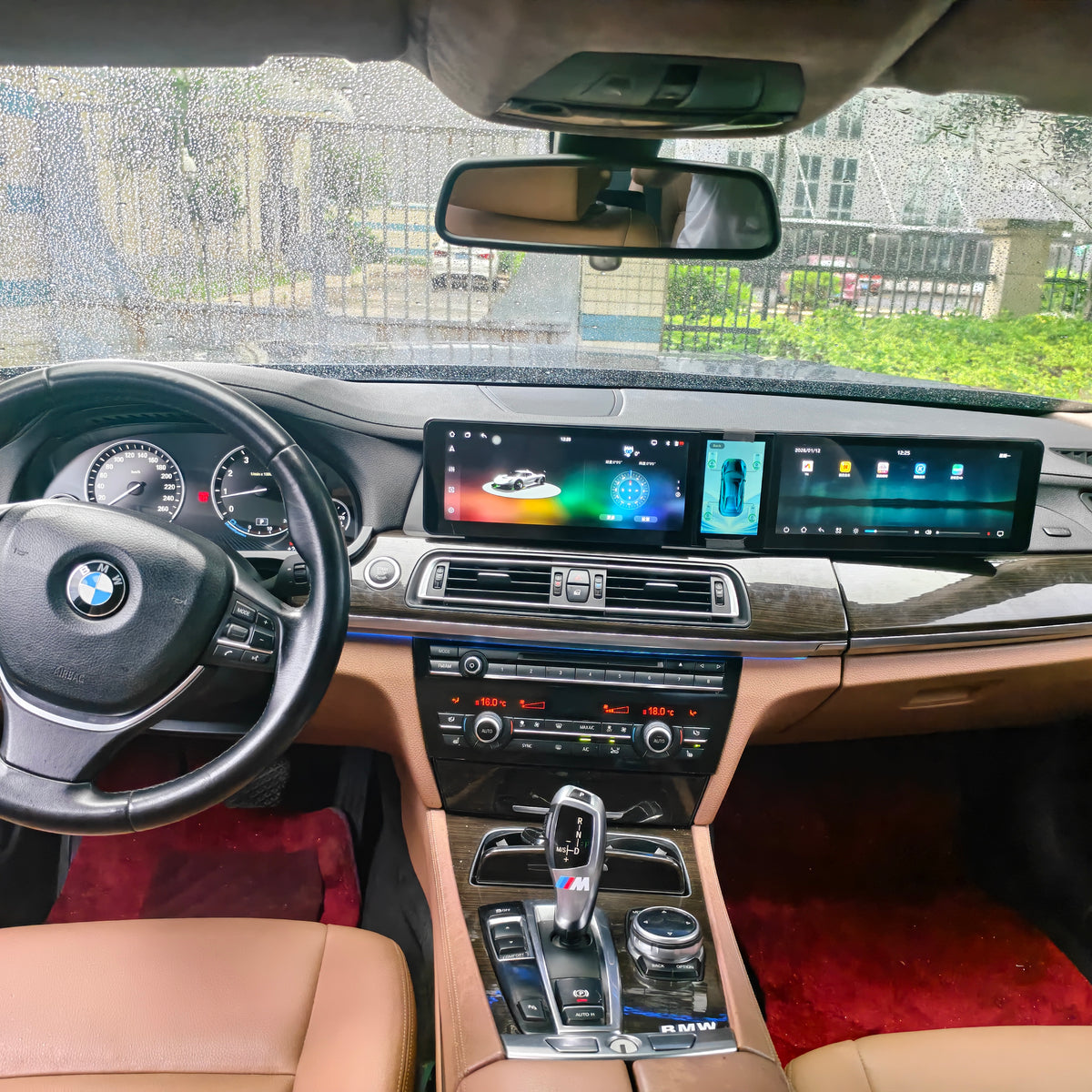 12.3-inch Triple-Screen Android Car DVD Player & Multimedia Radio for BMW 7 Series F01,F02,2008-2015