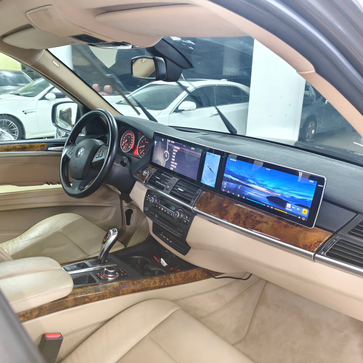 12.3-inch Triple-Screen Android Car DVD Player and Multimedia Radio for BMW X5, E70, E71 2007–2013