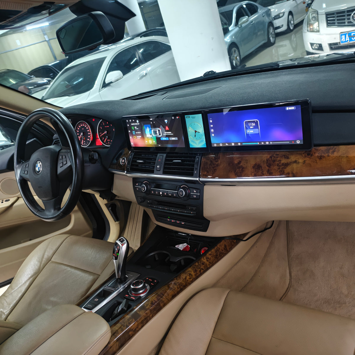 12.3-inch Triple-Screen Android Car DVD Player and Multimedia Radio for BMW X5, E70, E71 2007–2013