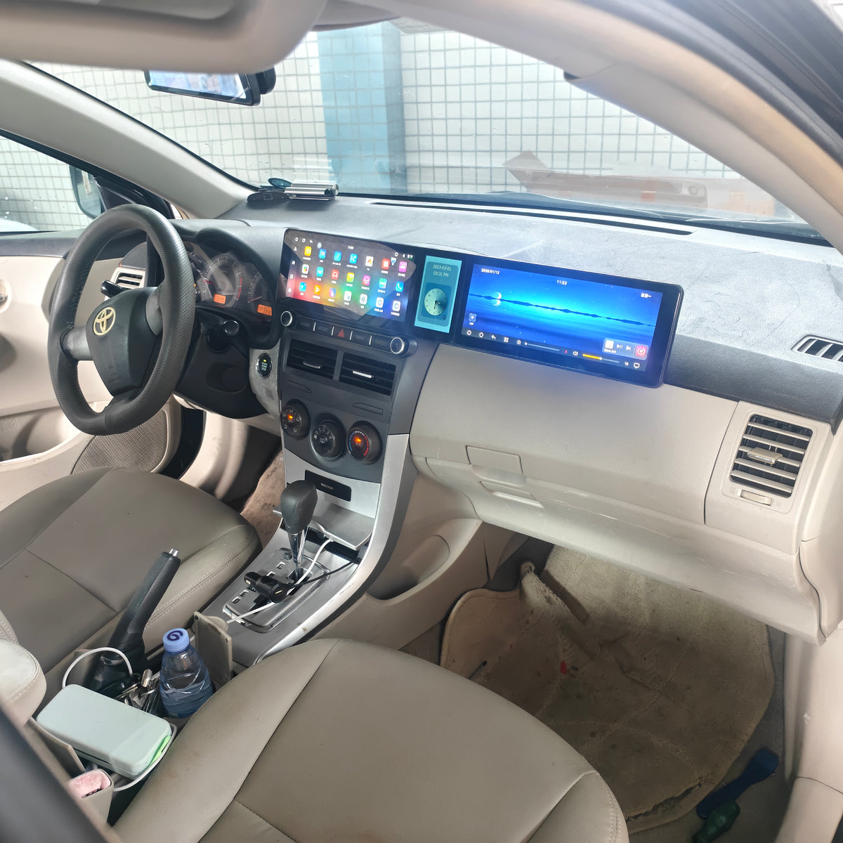 10.25-inch Android Dual-Screen Multimedia Car DVD Player for Toyota Corolla (10th Gen E150, 2007–2013)