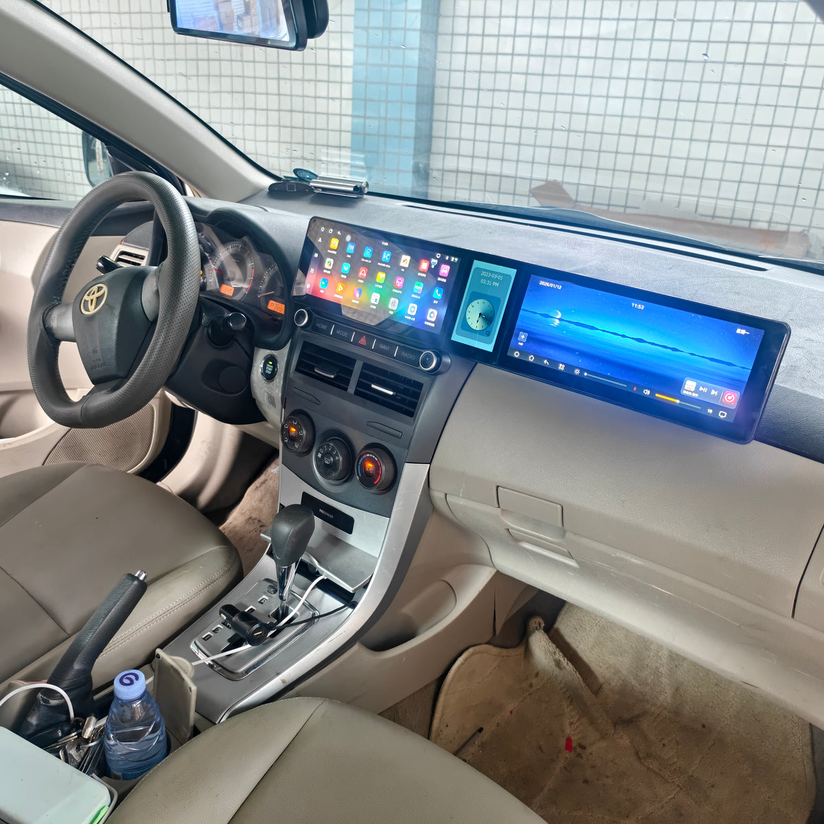 10.25-inch Android Dual-Screen Multimedia Car DVD Player for Toyota Corolla (10th Gen E150, 2007–2013)
