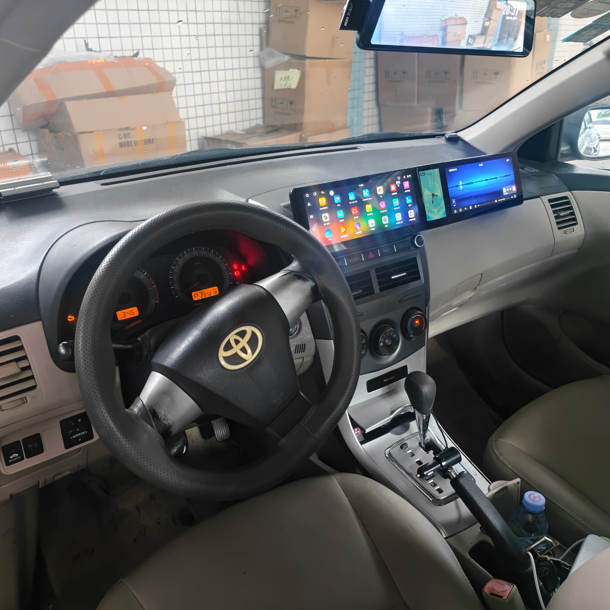 10.25-inch Android Dual-Screen Multimedia Car DVD Player for Toyota Corolla (10th Gen E150, 2007–2013)