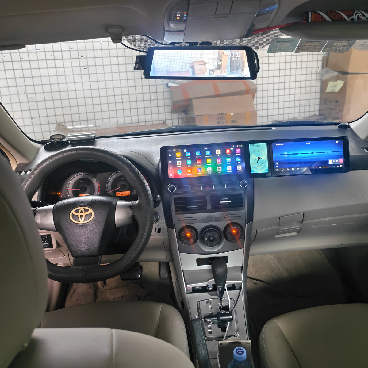 10.25-inch Android Dual-Screen Multimedia Car DVD Player for Toyota Corolla (10th Gen E150, 2007–2013)