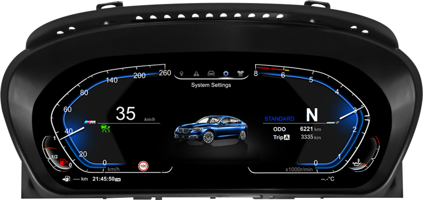 12.3" Digital Dashboard for BMW 5/6 Series E60-E64 2003-2010 CCC/CIC System Upgrade