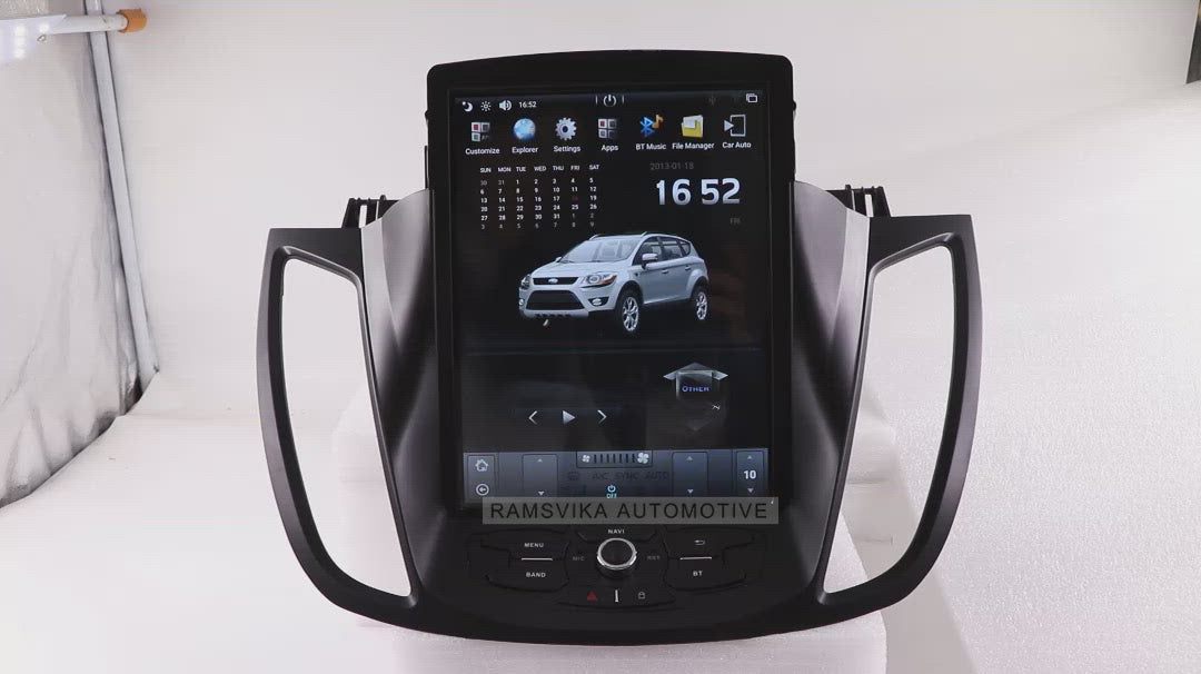 Car Radio Android 13 Tesla Screen For Ford Kuga C-max Escape 2013 - 2018  Headunit Car Auto Radio GPS Navigation Player CarPlay